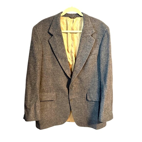 Vintage Union Made Gray Camel Hair Blazer Jacket Santa Fe Clothing Sport Coat - Picture 1 of 11
